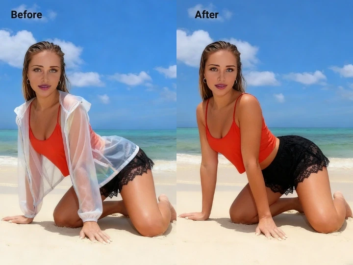 Virtual Clothes Try On Instantly After AI Clothes Removal